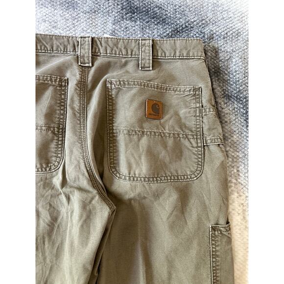 Carhartt Men's Utility Work Pant Loose Fit Brown TAGGED 33 x 32 ACTUAL 32 X 31 - Picture 3 of 7